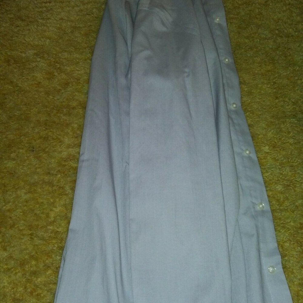 Stafford Tailored Travel Easy Care Broad-cloth Grey Dress Shirt Size 15 34-35